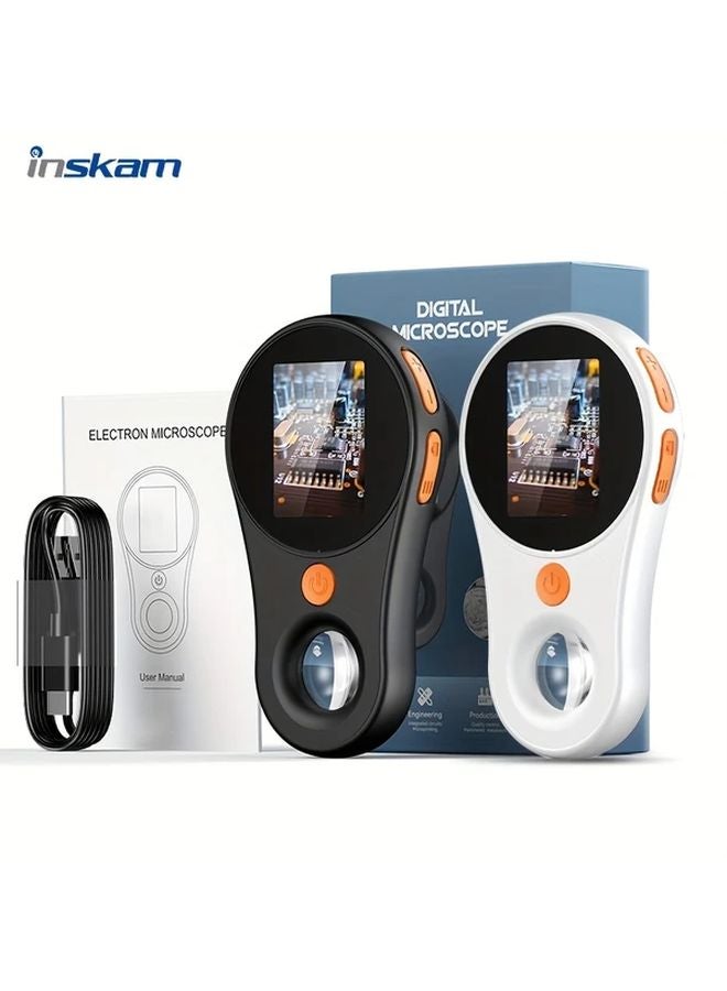 White Digital Microscope 500x Magnification Portable Handheld For Electronics Repair - Image 2
