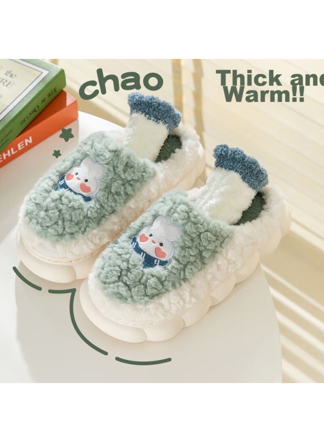 YUZHAOLIN Yuzhaolin Cotton Slippers For Men And Women, Winter Couple Cartoon Warm Maternity Shoes, Home Cotton Shoes Yz088  - Image 1