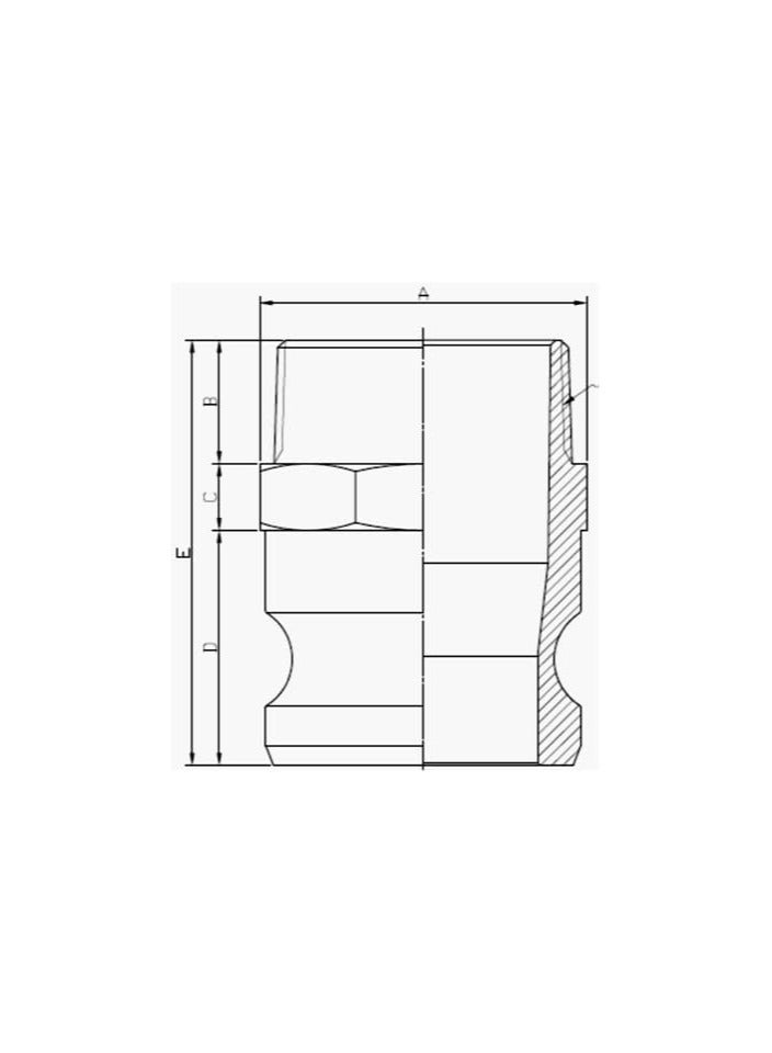 وصلة قفل نحاسية جزء F NPT (2 بوصة) - Image 2