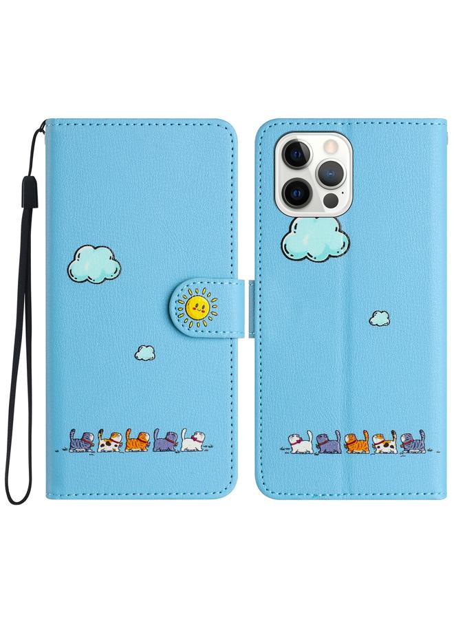 Zaboon Case For iPhone 13 Pro Max Cartoon Cats Leather Phone Case - Image 1