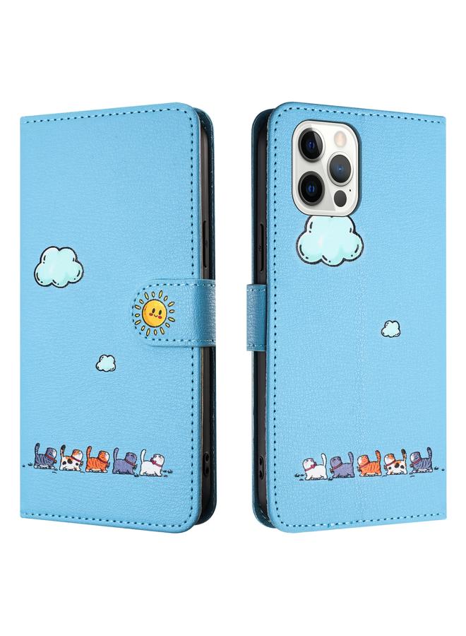 Zaboon Case For iPhone 13 Pro Max Cartoon Cats Leather Phone Case - Image 2