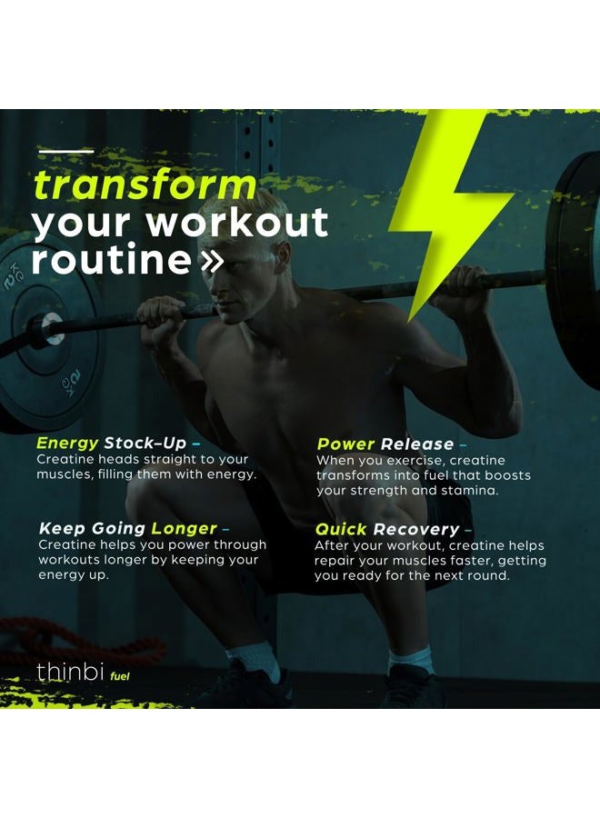 artnaturals مكمل جيل كرياتين مونوهيدرات 6200 ملغ للرجال والنساء - 120 جيل متقدم مع L-توراين + فيتامين B12 لقوة العضلات، بناء العضلات، زيادة الطاقة، مكمل قبل التمرين - ثينبي - Image 5