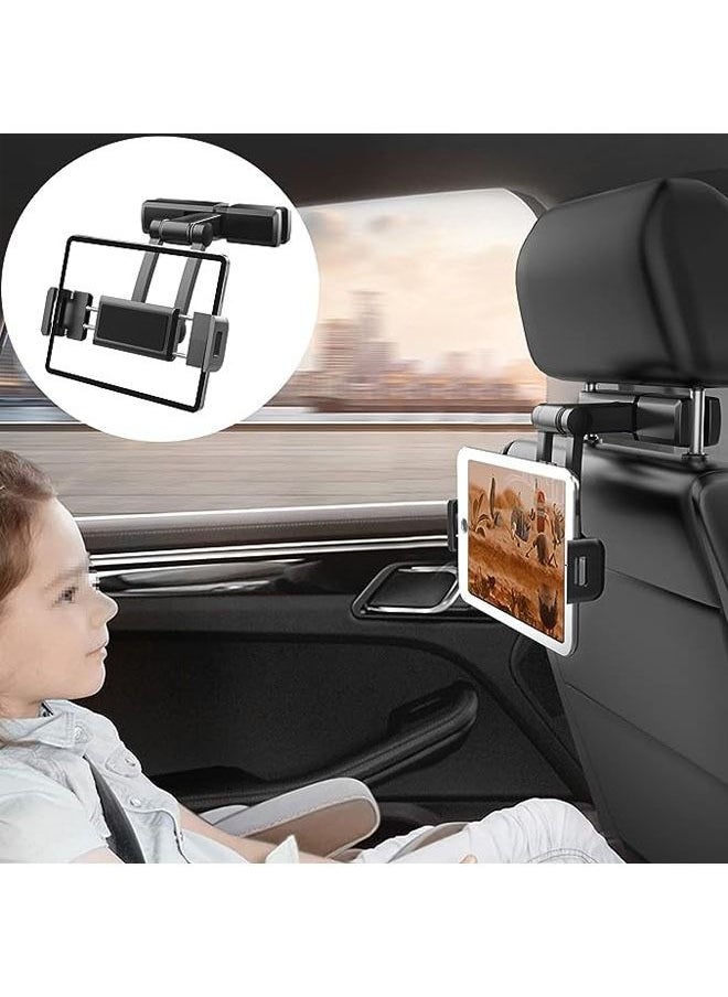 Car phone Holder Mount, Tablet Holder for Car Headrest, Backseat Holder with 360 Degree Rotation, Headrest Tablet Mount for Apple iPad All 4.7 to 12.3 inch Devices