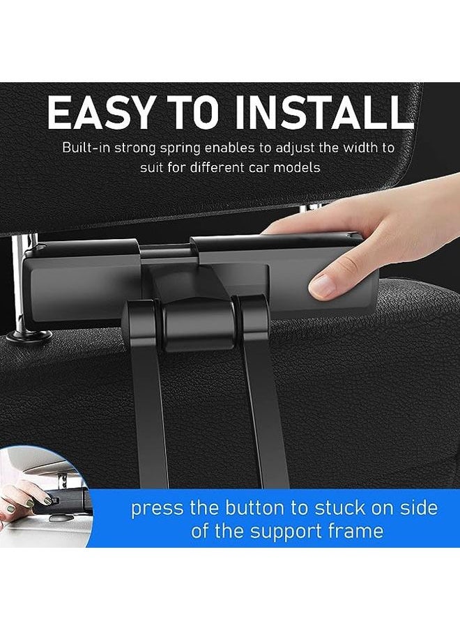 Car phone Holder Mount, Tablet Holder for Car Headrest, Backseat Holder with 360 Degree Rotation, Headrest Tablet Mount for Apple iPad All 4.7 to 12.3 inch Devices