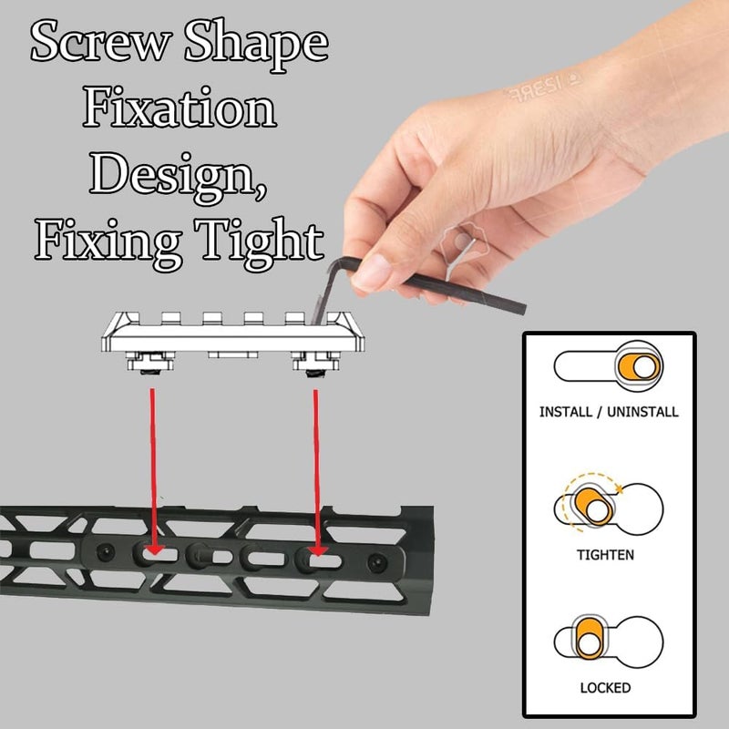 Gotical Store -2 Slot M- L O K to K e y m o d Adapter-3” Long & 0.5” Wide Converts - Image 5