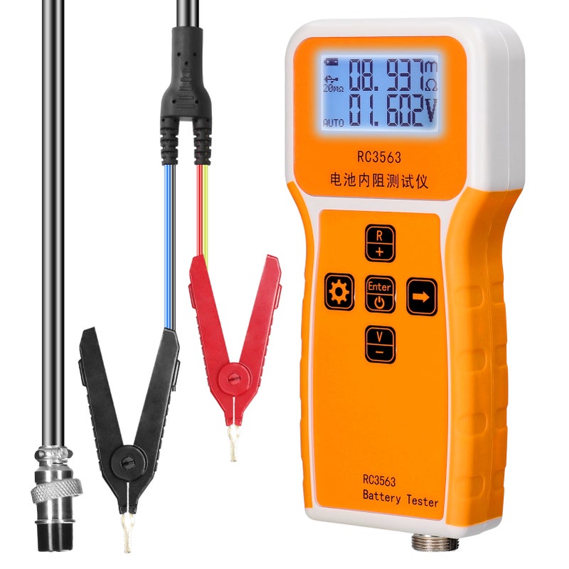RC3563 200Ω 100V Handheld Portable Battery Internal Resistance Voltage Tester 3-digit Display Battery Tester High-precise True Four-wire AC Lithium Lead-acid Lithium Battery Detector - Image 1