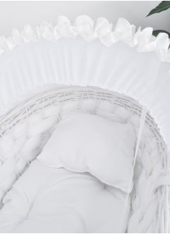 FUN MOMENT Bamboo Moses Basket with Wooden Rocking Base  - Image 4