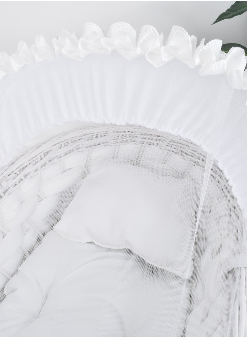 FUN MOMENT - Bamboo Moses Basket with Wooden Rocking Base - Image 1