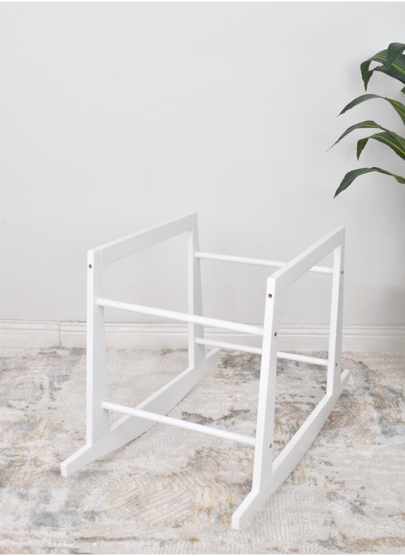FUN MOMENT - Bamboo Moses Basket with Wooden Rocking Base - Image 1