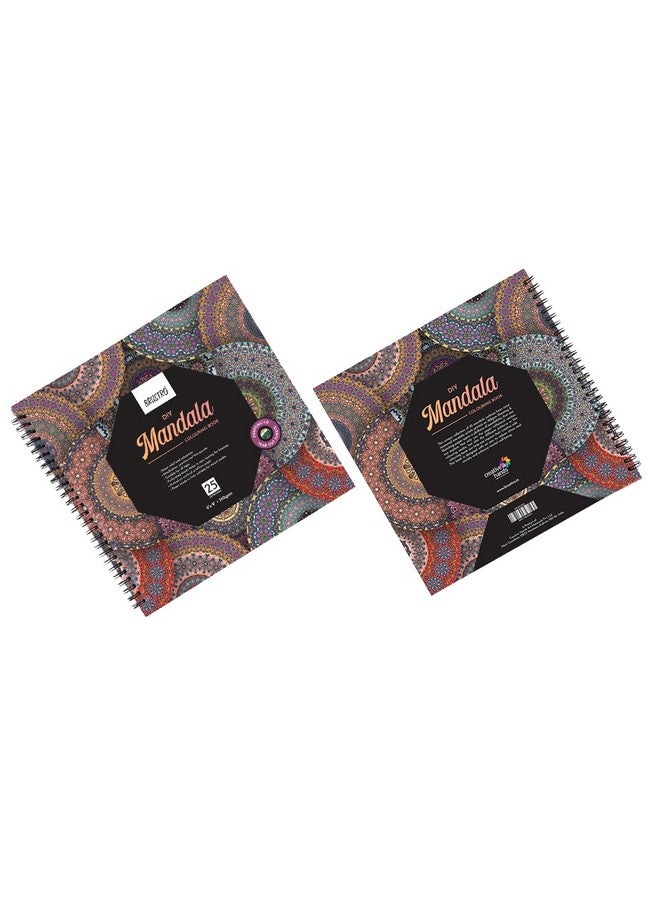 Brustro DIY Mandala Colouring Book 9"x9" 160 GSM 25 Perforated Sheets - Image 3