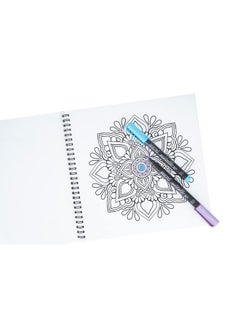 BRUSTRO Brustro DIY Mandala Colouring Book 9"x9" 160 GSM 25 Perforated Sheets  - Image 4