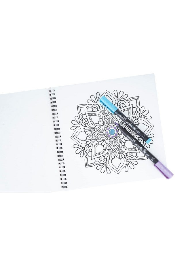 Brustro DIY Mandala Colouring Book 9"x9" 160 GSM 25 Perforated Sheets - Image 4