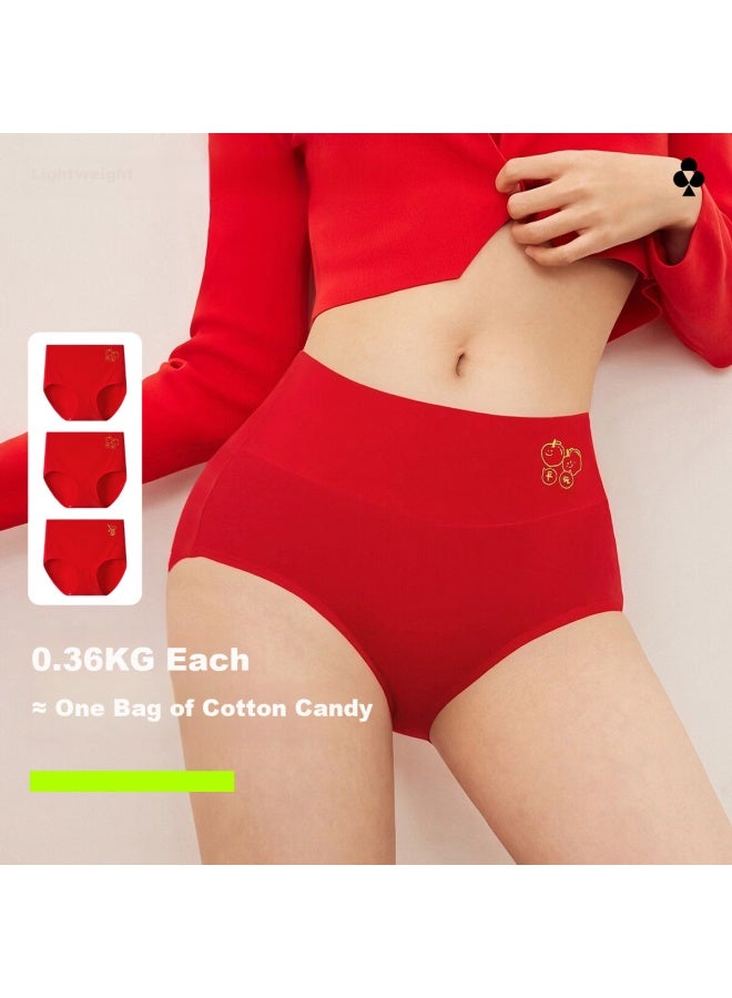 Youkeshu Qi Ji Red Women's Underwear Red Breathable Antibacterial Cotton Gusset Triangle Shorts For The Year Of The Horse - Image 1