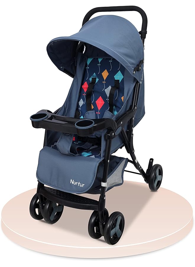 Nurtur Ryder Ultra Compact Lightweight Baby Travel Stroller With Storage Basket Detachable Food Tray - Image 1