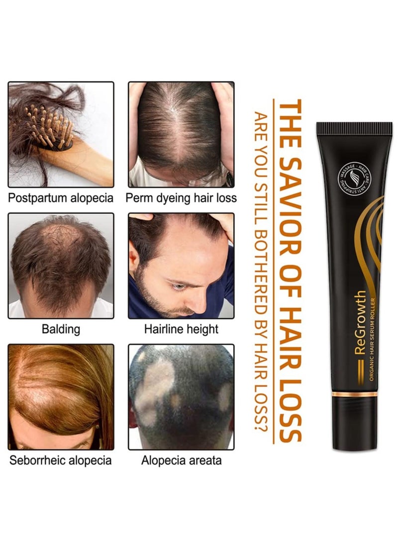 DubaiGallery - Regrowth Organic Hair Serum Roller,Triple Roll-On Massager Hair Growth Essence,For Men and Women of All Hair Types - Image 1