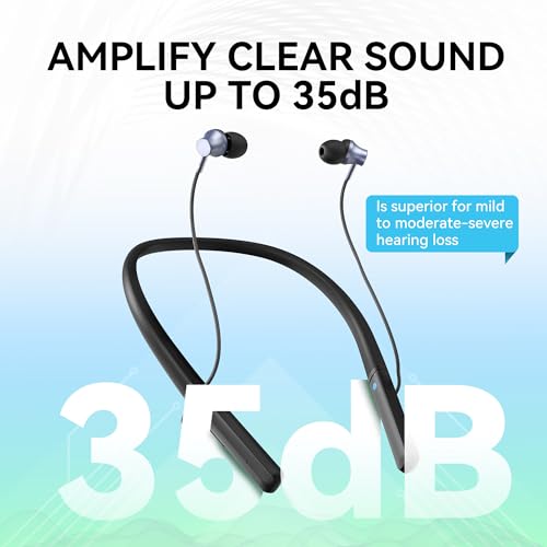 DIGGINGSOUND Hearing Aids for Seniors Hearing Amplifier Device, Neckband Hearing Aids Earphones for Elderly with Bluetooth - Image 5