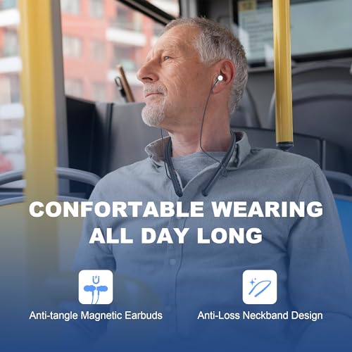 DIGGINGSOUND Hearing Aids for Seniors Hearing Amplifier Device, Neckband Hearing Aids Earphones for Elderly with Bluetooth - Image 2
