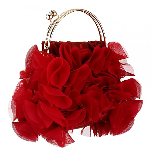 Gets Purses and Handbags for Women Clutch Purse Party Clutch Shoulder Bags with Detachable Strap (Red) One Size - Image 2