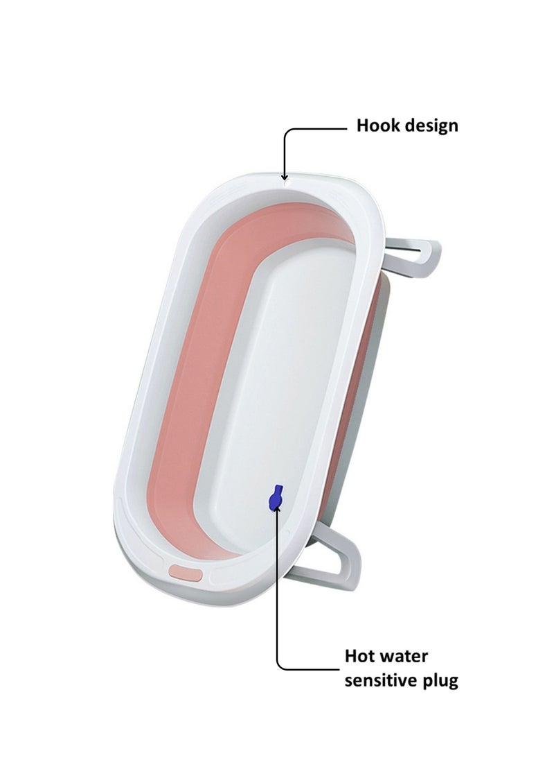Moms Magic Portable Foldable Baby Bathtub with Color-Changing Water Plug | Easy to Clean & Comfortable for Babies to Sit or Lie | Lightweight & Compact Design  - Image 2
