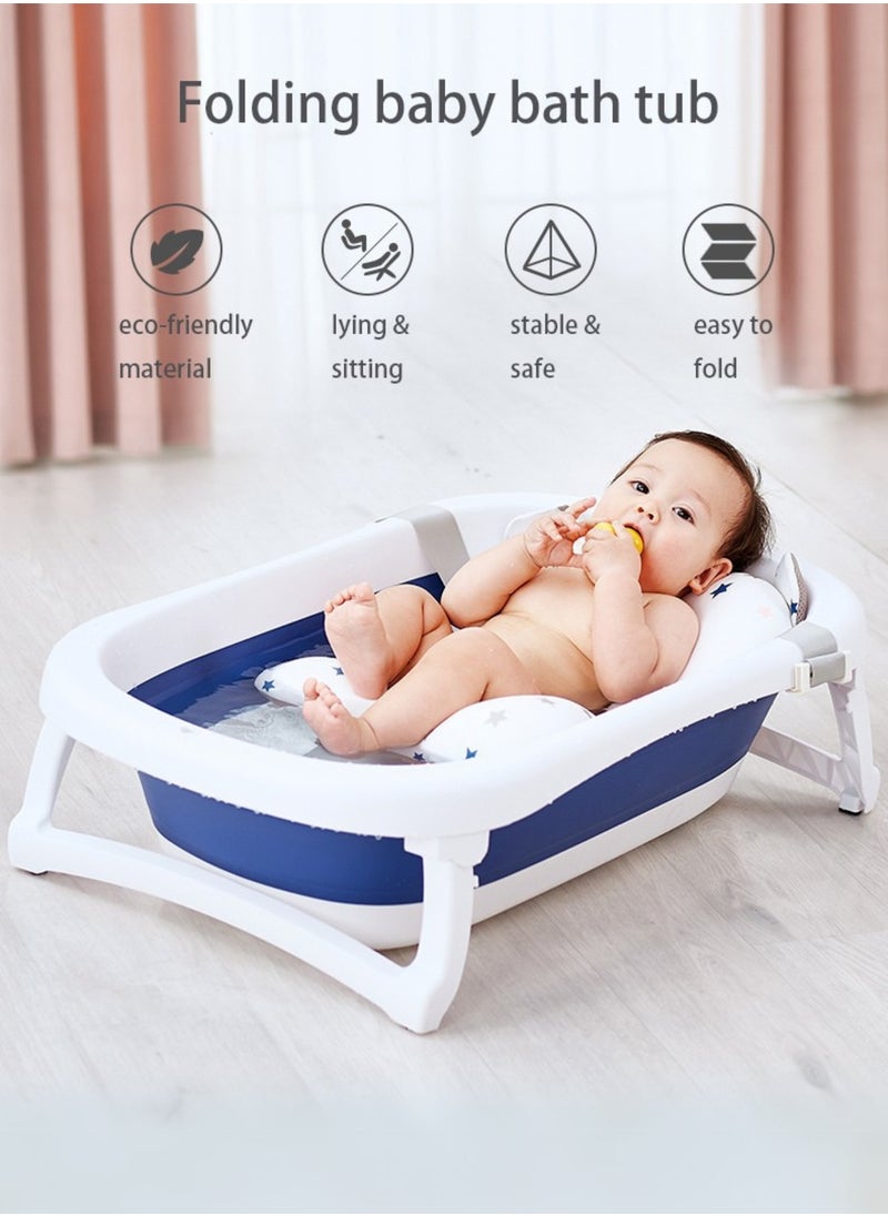 Moms Magic Portable Foldable Baby Bathtub with Color-Changing Water Plug | Easy to Clean & Comfortable for Babies to Sit or Lie | Lightweight & Compact Design  - Image 3