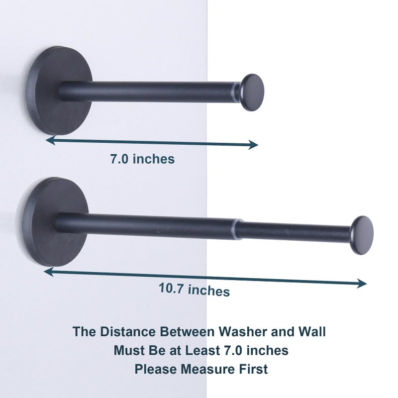 LEKUSHA Magnetic Hanger Organizer Rack, Extendable Clothes Hanger Stacker for Washing Machine or Dryer, Space Saving Hanger Storage Holder, Keep Clothes Hangers in Hand, Black, Pack of 1 - Image 3