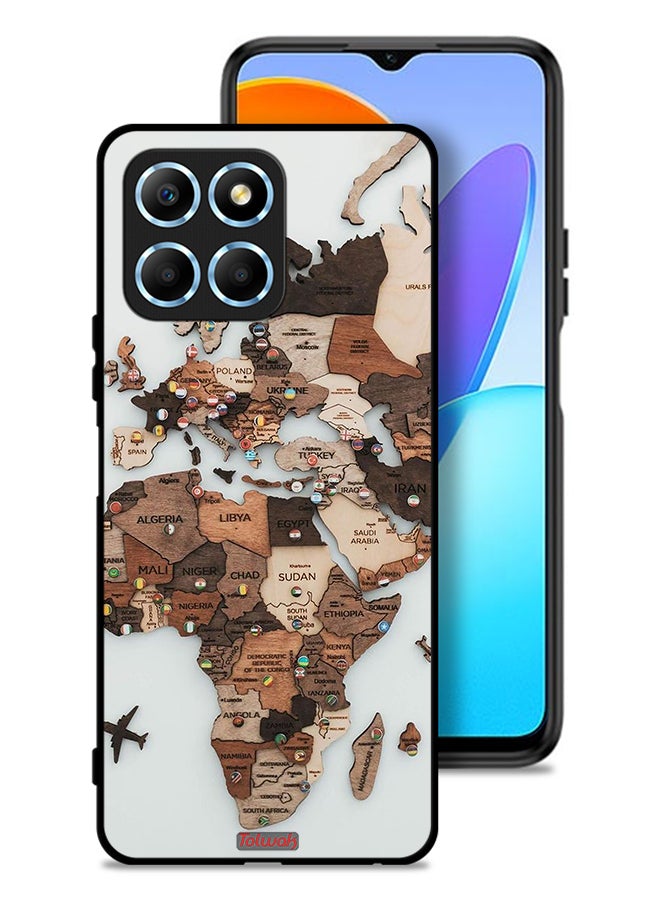 Tolwak Honor X8 5G Protective Case Cover World Map Art - Image 1