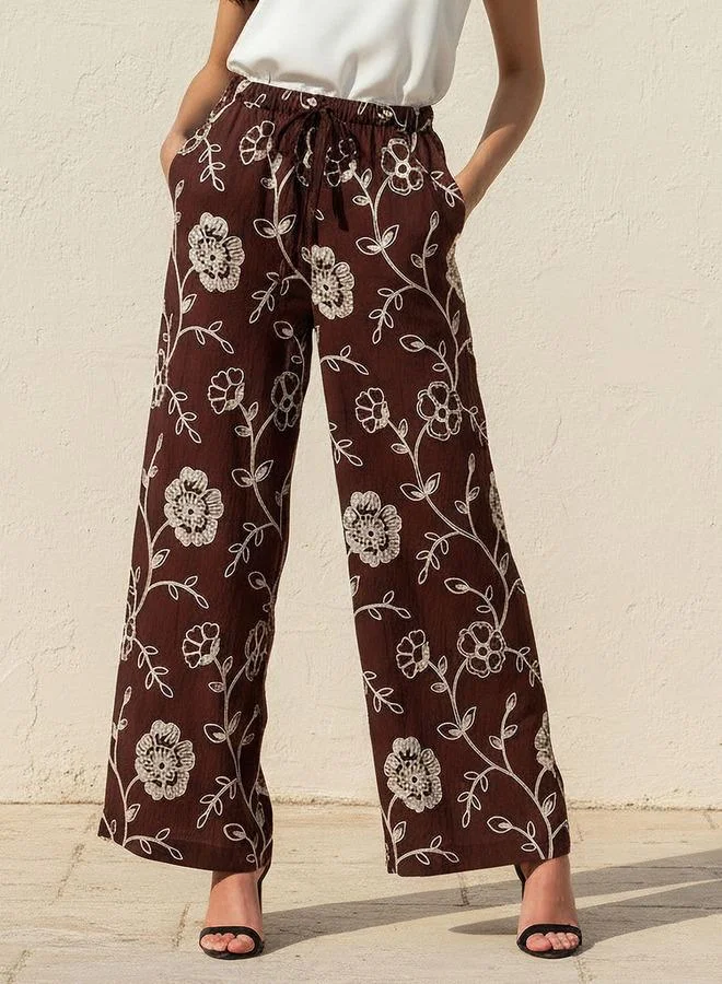تواكستريمز 2Xtremz Drawstring Waist Embroidered Pants