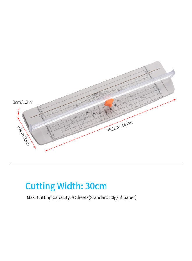 NIBEMINENT Portable A4 Size Paper Trimmer White - Image 2