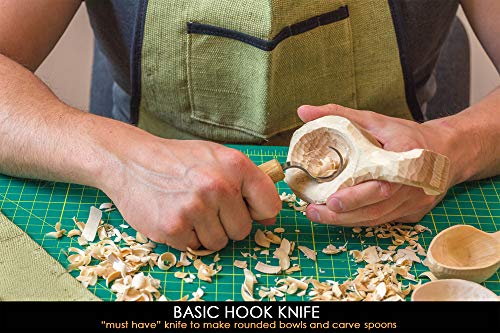 BeaverCraft Wood Spoon Carving Tools Kit S17 with Wood Carving Hook Knife & Sloyd, Chip Whittling Knives for Spoon Carvers - Whittling Tools Set with Knife Leather Strop Polishing Compound, Tool Case - Image 5