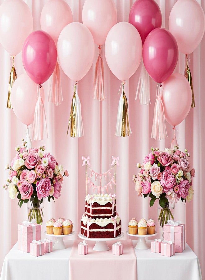 Shimmeroo 11PCS Bow Cake Topper, Pink Happy Birthday Pennant Flags Banner Topper Cute Bow Ribbon Cake Toppers, Princess Birthday Decorations for Women Girl Donut Cakes Cupcakes - Image 4