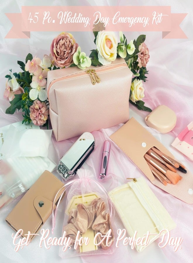 ARK Survivor Women's Wedding Emergency Travel Kit 45 Essential Items for Brides Bridesmaid All-In-One Daily Beauty Style Set With Makeup Brushes (Sakura Pink) - Image 2