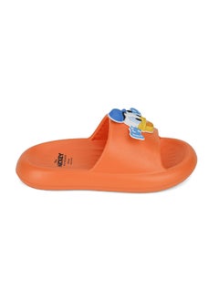 UrbanHaul UrbanHaul Boys Disney Mickey & Frnds Print Slip on Sliders For Kids Suitable for Daily Use :- Orange  - Image 4