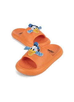 UrbanHaul UrbanHaul Boys Disney Mickey & Frnds Print Slip on Sliders For Kids Suitable for Daily Use :- Orange  - Image 2