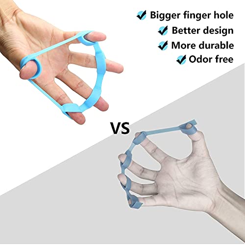 Whitecloud TRANSFORMING HOMES® Hand Strengtheners Bands Stretcher Exerciser Trainer Forearm Grip Workout for Hand Strengthening Exercise and Stress Relief Multicolor RF-5 (7.8X1.7X4.2) CM - Image 3