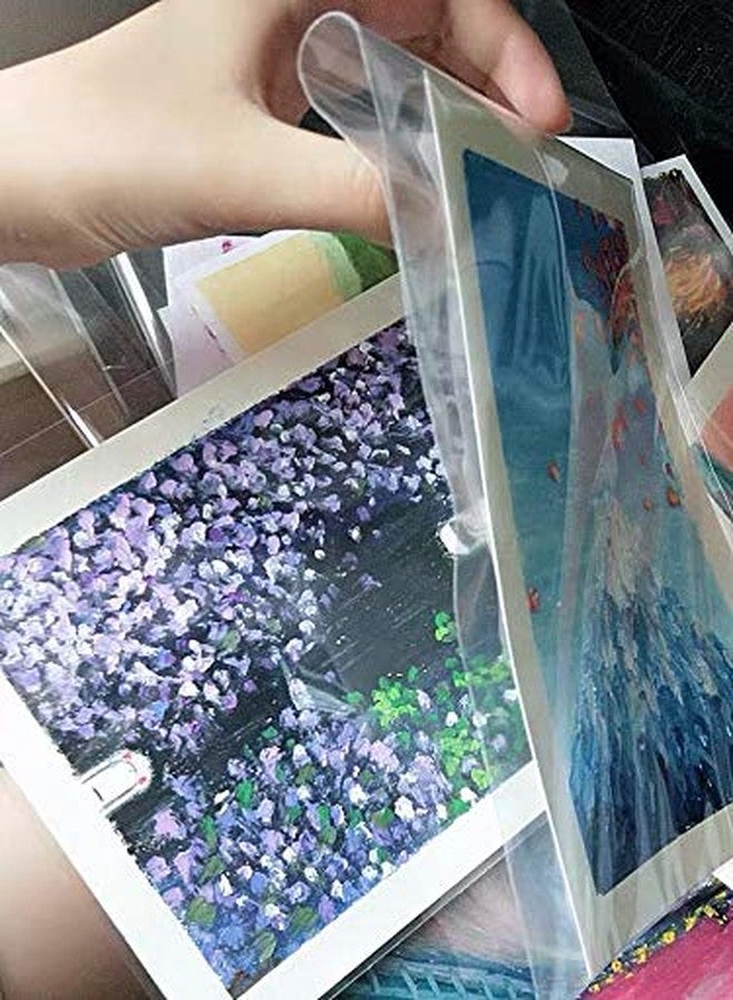 Delatanus 150 Pcs 5-1/2'' x 7-1/2'' Clear Cellophane Cello Bags,Thick Greeting Card Plastic Sleeves-Fit 5 X 7 Inch Cards Photos A6 A7 Envelopes Candy Treats 1.5-Mil - Image 4