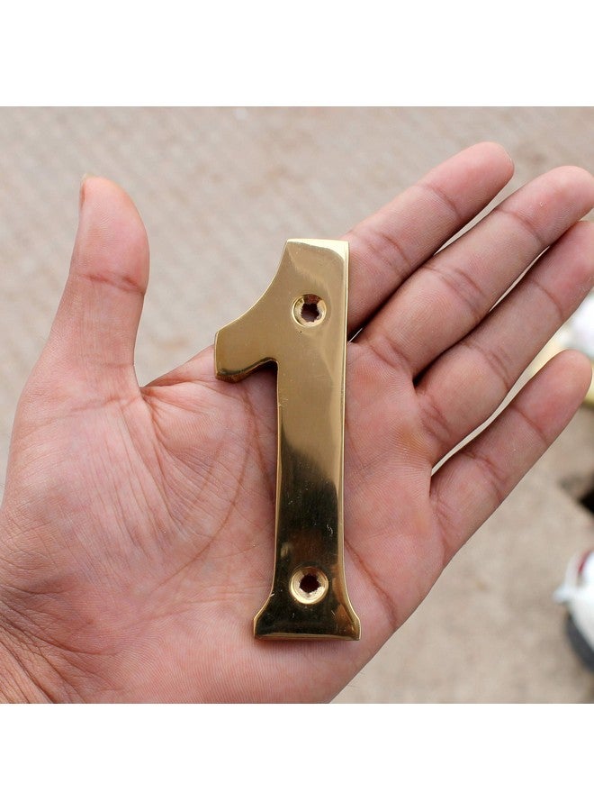 eSplanade 4" Brass House Hotel Door Number 0-9 (1 (one) - Image 3