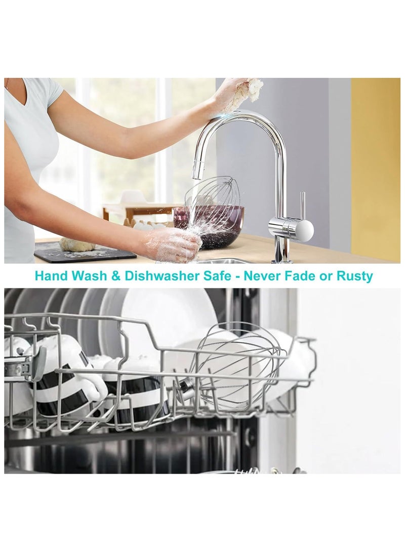 general Mixer Whisk Attachment for KV25 KSM55 KSM60 - 304 Stainless Steel Beater Head Compatible with KL26 KT26 KP26 KSM6521 KSM6583 Dishwasher - Image 4