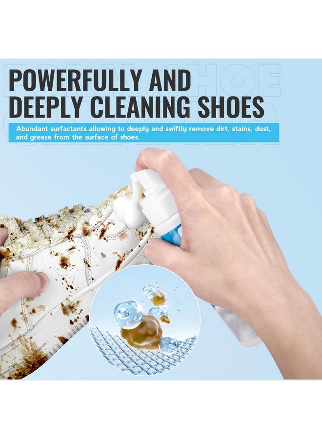 LANBEIDE LANBEIDE Shoe Cleaner, Shoe Cleaning Kit-6.76 Oz Sneaker Cleaner with Brush and Towel, White Shoe Cleaner Works on Leather, Knit, Canvas, Suede, PU, Fabric, Boots - Image 1