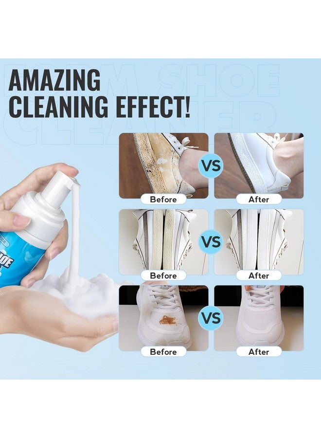 LANBEIDE LANBEIDE Shoe Cleaner, Shoe Cleaning Kit-6.76 Oz Sneaker Cleaner with Brush and Towel, White Shoe Cleaner Works on Leather, Knit, Canvas, Suede, PU, Fabric, Boots - Image 2