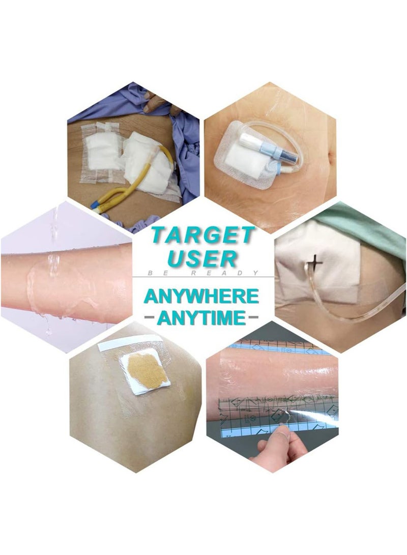 10pcs 20cm x 20cm Waterproof Shower Cover Shields for Dialysis Port Picc Line Chest Catheter PD Peritoneal Dialysis Chemo Port Feeding Tube Shower Protector - Image 5