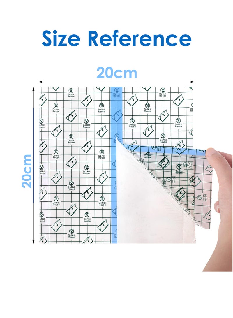 10pcs 20cm x 20cm Waterproof Shower Cover Shields for Dialysis Port Picc Line Chest Catheter PD Peritoneal Dialysis Chemo Port Feeding Tube Shower Protector - Image 2