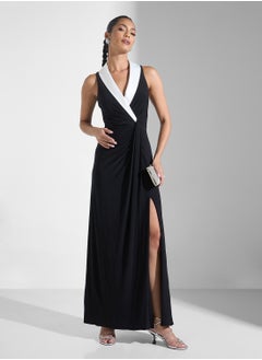 Adrianna Papell Surplice Neck Knitted Dress  - Image 5
