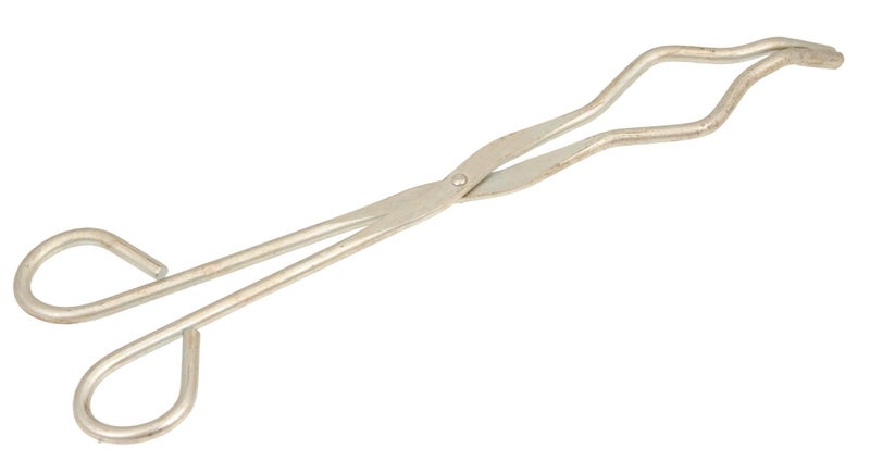 EISCO EISCO Crucible Tongs with Bow Straight Serrated Tips  Metal  95 long 