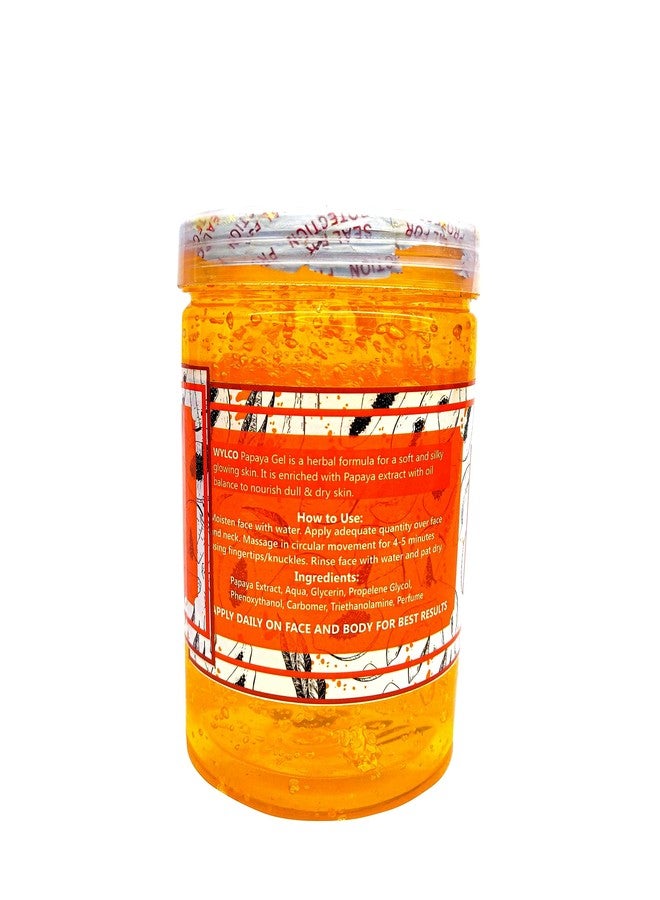Wylco جل البابايا من ويلكو للوجه والجسم، مضاد للشيخوخة، مرطب، مفتح للبشرة، يقلل التصبغات والبقع الداكنة واسمرار البشرة وحب الشباب | مناسب لجميع أنواع البشرة | جل مستخلص فاكهة البابايا الطبيعية - 800 غرام - Image 2