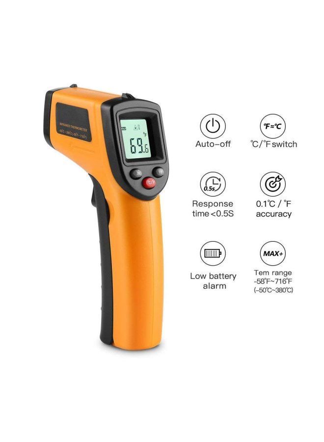 NIBEMINENT Infrared Thermometer Orange/Black - Image 2