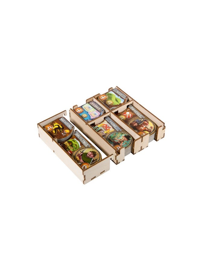 The Broken Token Small Realm Core Box Game Organizer Compatible with Small World - Wooden Game Organizing Box with Multiple Trays - Image 4