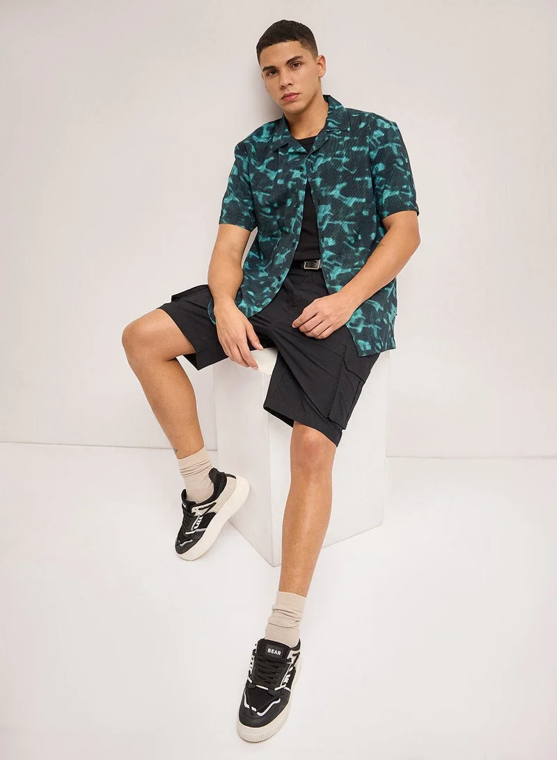 THE BEAR HOUSE  Shirt for Men | Slim Fit, Short Sleeve, Casual & Formal Wear | Soft, Breathable Fabric for Office, Everyday, & All-Season Use in Classic & Trend for Men | Best Price UAE