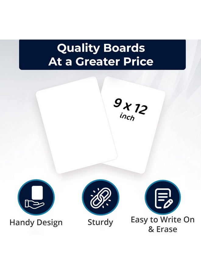 Lifekrafts Lifekrafts Dry Erase Lap Boards| Size (9x12) inches, Pack of 12 | includes 12 Lap boards, 12 Marker Pens, 6 Erasers| Interactive Learning Single Sided White Board for Kids, Adults, Students, Teachers.  - Image 5