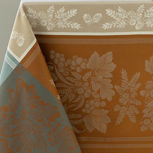 Benson Mills Harvest Gathering Heavyweight Engineered Jacquard Fabric Table Cloth, Décor for Fall, Harvest and Thanksgiving Tablecloth (Taupe, 60" x 104" Rectangular) - Image 5