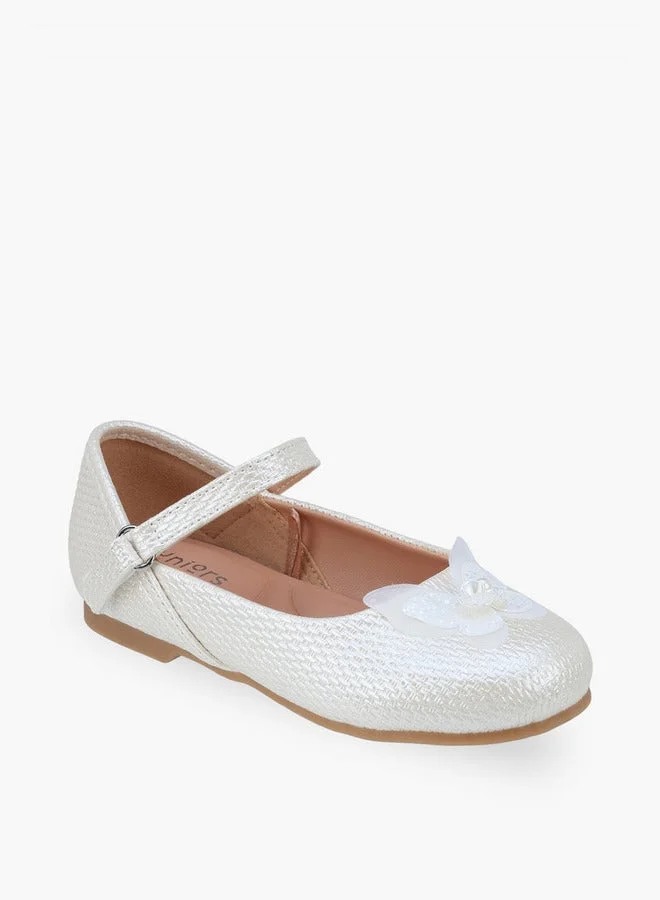 جونيورز Girls Butterfly Detail Mary Jane Shoes